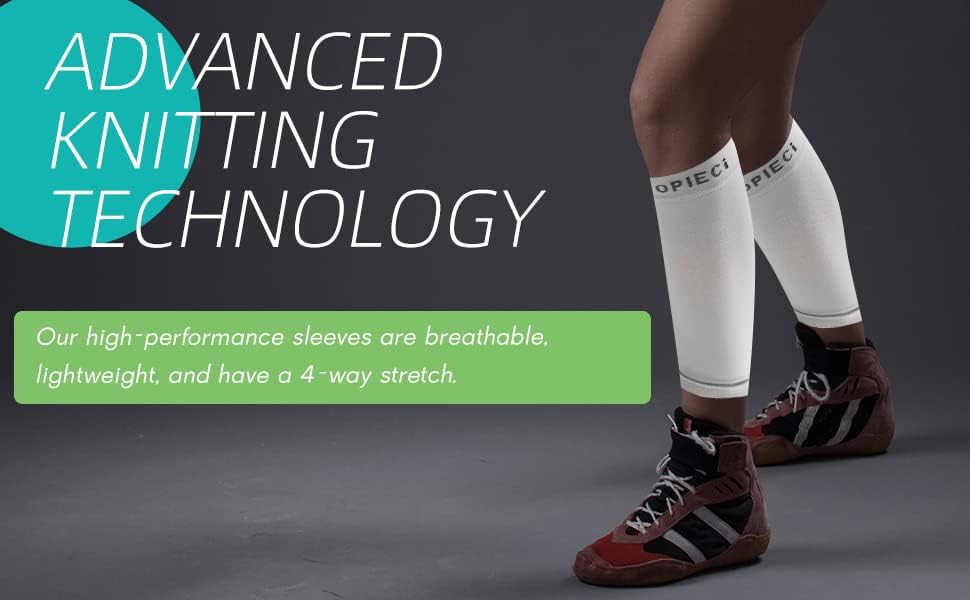 20-30mmHg 1 Pair Calf Compression Sleeve Men and Women Wide Brace for Leg Support Shin Splint Pain Relief