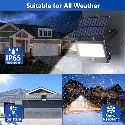 4 Pack Solar Outdoor LED Wall Lights,20W Motion Sensor Security Lights with 3 Lighting Modes Cordless LED Flood Light Solar Wall Lights Waterproof Solar Powered Lights for Wall Garden Garage