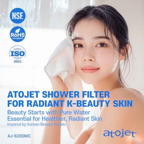Filter Showerhead Inspired By Korea's Beauty Culture | Carbon Composite Filter | Single Set (Hose, Mount, Teflon Tape, Wrench) (AJ8200MC-SET-SNG)