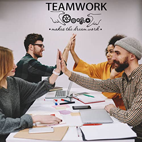 Teamwork Makes The Dream Work Motivational Quote Office School Classroom Cubicle and Bedroom Inspirational Wall Art Decal Stickers Decor