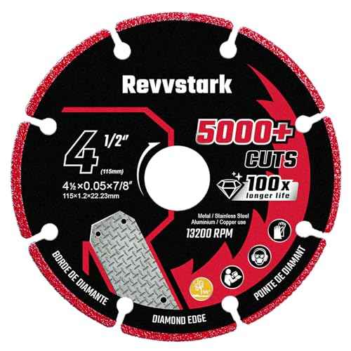 Diamond Cutting Wheel 4 1/2 for Angle Grinder, with 7/8"" Arbor, Carbide Cutting Wheel, Metal Cutting Wheel, 4 1/2 Cut Off Wheel for Metal with 5000+ Cuts on Rebar, Steel, Iron and INOX