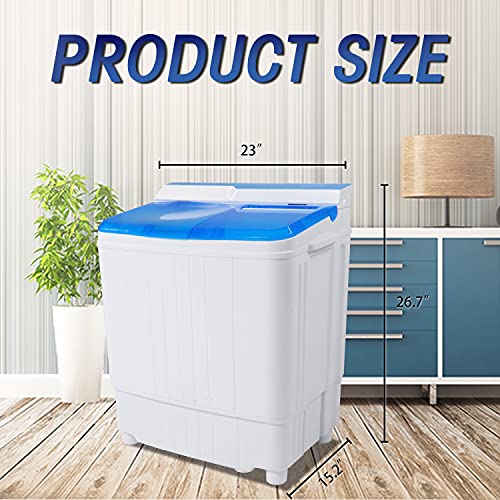 INTERGREAT Portable Washing Machine 24 lbs Mini Washer and Dryer Combo, Small Compact Apartment Washer Machine for Laundry, Camping, RV, Dorms