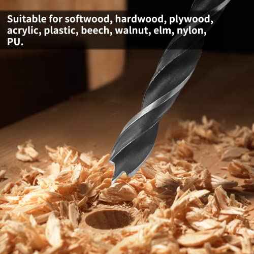 Bivethoi 5pcs 7mm Brad Point Drill Bits for Woodworking, High Carbon Steel Drilling Tool, Metric Drill Bits for Softwood Hardwood Plywood Acrylic Plastic