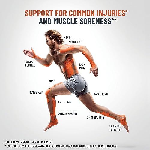 KT Tape PRO Extreme, Synthetic Jumbo Kinesiology Athletic Tape, 125 Foot Uncut Roll, Titan Tan