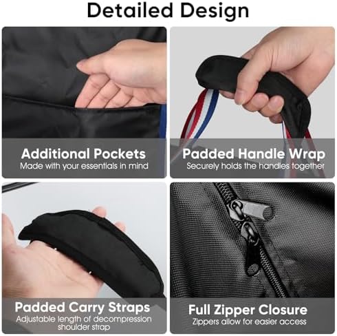 Rollator Travel Bag - Waterproof Wheelchair Bag for Folding Walker, Compact Wheelchair Transport Chair Portable Carry Case Cover for Car & Airplane TSA Traveling (32" Lx10 Wx37 H)