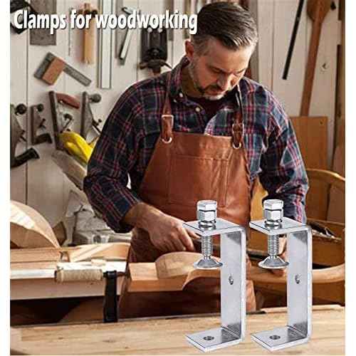 Clamp Heavy Duty Tiger Clamp Metal C Clamps Woodworking C-Clamp With Wide Jaw Opening (130MM)£¬2PCS