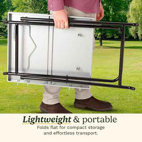 Cuisinart Fold ¡®n Go Prep Table, Portable Folding Table and Grill Stand with Tool hooks, Trash Bag Holder, Paper Towel Rack, 24¡± x 20¡± Steel Food Prep Station Perfect for BBQs, Tailgates and Camping