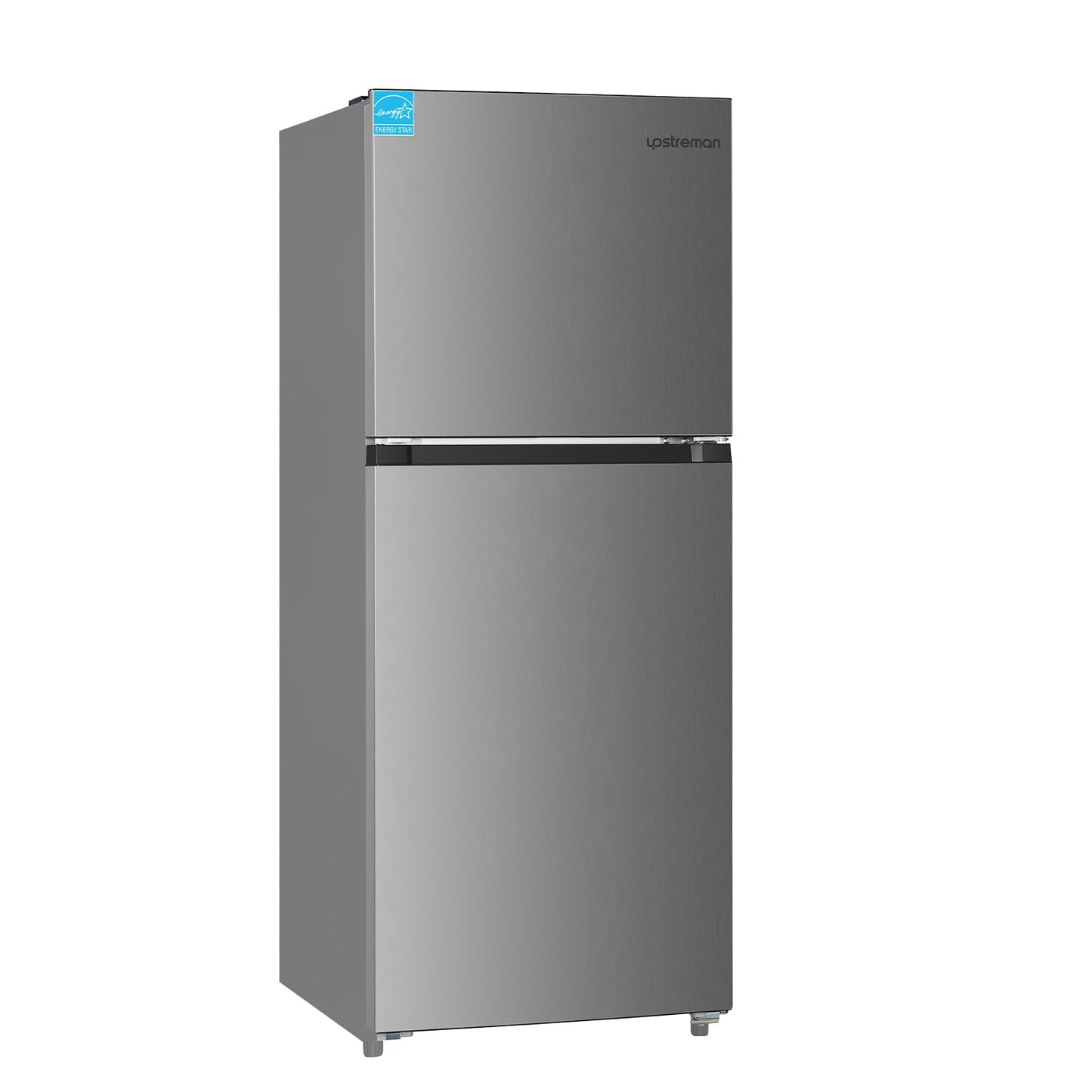 Upstreman 14.7 Cu.Ft. Double Door Refrigerator in Stainless Steel with Large Capacity Top Freezer, Frost Free, Adjustable Thermostat Control, Fingerprint-resistant, ENERGY STAR-BD147