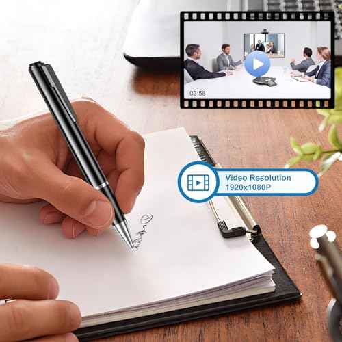 Hidden Camera Pen,Secret MINI Camera with Built-in 64GB Memory,HD Body Video Recorder Camera for Indoor Meeting Classroom Learning