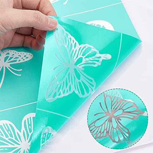 OLYCRAFT 2PCS 8.6x11 Inch Self-Adhesive Silk Screen Printing Stencil Reusable 6 Styles Butterflies Stencils Easter Decorations for Painting on Wood Fabric T-Shirt Bags Wall and Home Decorations