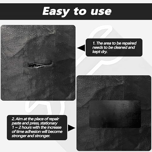 RV Awning Repair Tape Tent Repair kit Tent Patch kit 3inch x 26FT Repair Tape for Canvas, Tent, Sail Tape, Heavy Duty Repair Tape Waterproof, UVproof (Black)