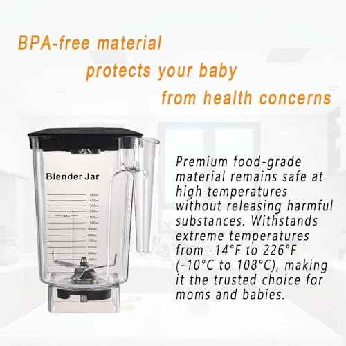 90oz WildSide+ Jar for Blendtec, replace 570 575 625 650 725 759 800 825 885 etc, wide compatible with Classic/Designer/Professional/Commercial Series Container Pitcher Cup