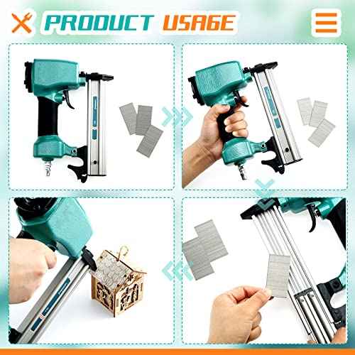 23 Gauge Pin Nails Headless Pins Nails 7 Sizes Assorted Galvanized Brad Nailer 2/5 Inch to 1 Inch for Molding Cabinetry Building Assembly, 3500 Pieces