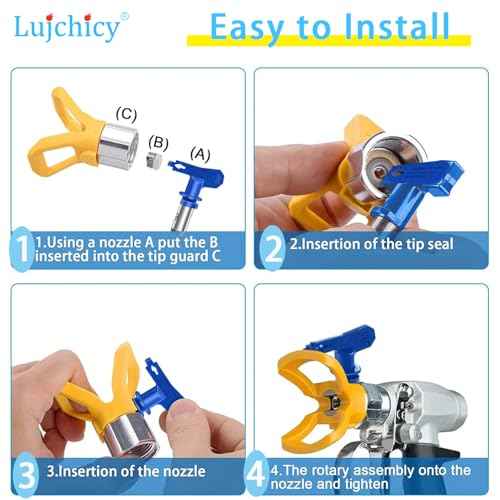 315 Spray Tip Nozzle, Reversible2/ Airless Paint Sprayer Tips for Airless Sprayer (Pack)