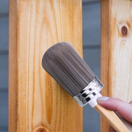 Round Chalk Paint Brush for Furniture Paint Painting Wax, 2 Inches Washable Reusable DIY Painting Wall Paint Stencil Wood Stain Brush
