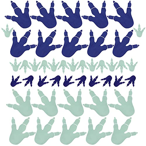 45 PCS Dinosaur Footprint Stickers Wall Decals Dinosaur Feet Floor Vinyl Decals for Bedroom Nursery School Dance Studio Decoration