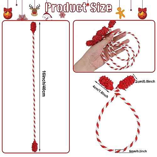 LOKIPA 12PCS Christmas Garland Ties, Reusable and Flexible Twist Ties for Banister Home Decoration