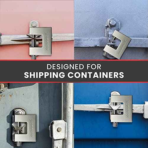Maudex¢ç MDP/70 Heavy Duty Lock with 0.59¡± Shackle Clearance & 0.47¡± Thick Bolt [Nickel Plated Finish] - [Anti Pick, Anti Drill Cylinder] - Ideal Lock for Storage Units with 10 Keys