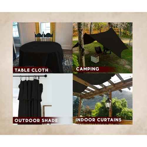 ZUPERIA Black Drop Cloth (9 x 12 Feet - Pack of 2) - Pure Canvas Drop Cloth for Painting, Curtains & Floor Protection Washable & Reusable Tightly Woven Paint Cover for Multipurpose use