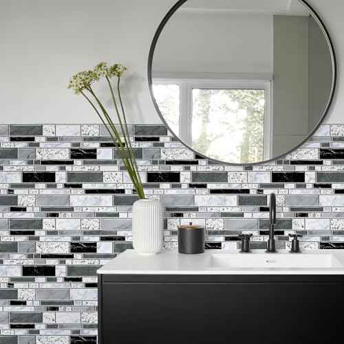 WENMER Peel and Stick Backsplash Wallpaper, Kitchen Backsplash Wallpaper, Kitchen Peel and Stick Wall Paper, Tile Contact Paper for Countertop, Bathroom 17.7"x 118"