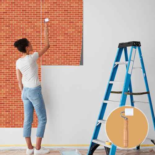 Wallpaper Smoothing Roller, Rubber seam roller, wheel roller Corner Seam Roller for wallpaper, wood hand wallpaper roller pack of 2