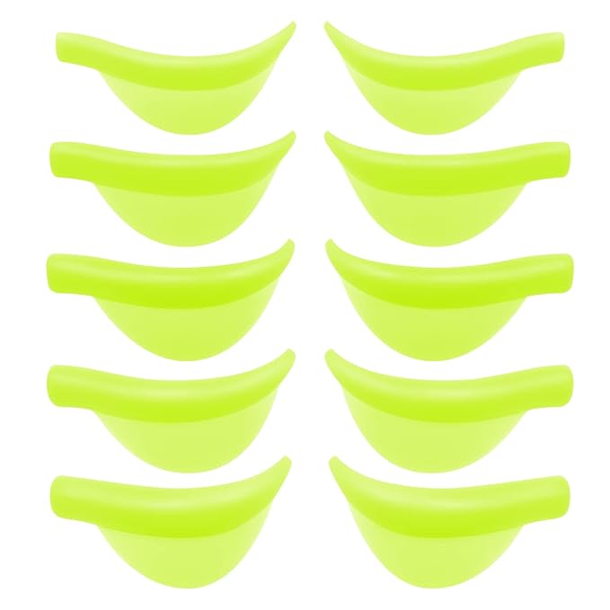 Silicone Curler Pad, PERMANIA 10Pcs/5sizes for Lash Perm Kit Reusable Soft C & D Curls Eyelash Lifting Rod Makeup Beauty Tool Lash Lift Pads (Yellow)