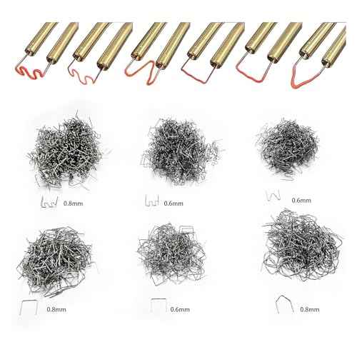 3000PCS Hot Staple Plastic Welder Staples Kit,6 Types Automotive Plastic Repair Welding Staples for All Cars Furniture Toy Maintenance, 0.6 0.8 mm Auto Bumper Repair Welding Rod