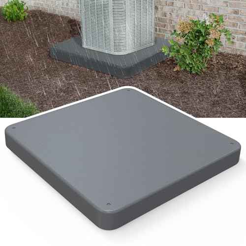 Equipment Pad for HVAC Systems,24'' x 24'' x 2'' Ground Equipment Pad,Outdoor Plastic Condenser Unit Pad,Ground Leveling Support Base for Air Conditioner Heat Pump Systems