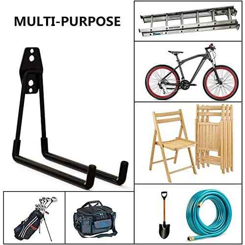 Garage Hooks, 12 Pack Wall Storage Hook Includes 2 Extension Cord Holder, Utility Organization, Heavy Duty Wall Mount Hangers for Hanging Bike, Ladder, Garden Tools