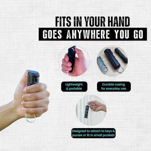Police Magnum Keychain Pepper Spray Flip Top Safety 3 Pack 1/2oz- Maximum Heat Strength OC with Dye- Tactical Small Compact Case- for Women & Men's Self Defense- Made in The USA