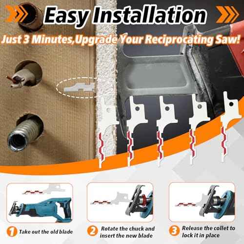 5 PCS 48-00-1640 Replacements Made for Drywall Blade, Replacement Blade for Sawzall Drywall Access, Blunt Point