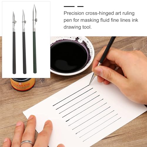 SUPVOX Adjustable Art Ruling Pen 3pcs Art Ruling Pen Drawing Tool for Masking Fluid Fine Lines Draftsmans Tool Mounting and Masking Fluid Marks