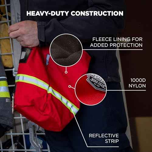 Ergodyne Arsenal 5082L Fireman's SCBA Respirator Firefighter Mask Bag for Air Pack with Drop Down Access for SCBA Mask, Fleece Lined