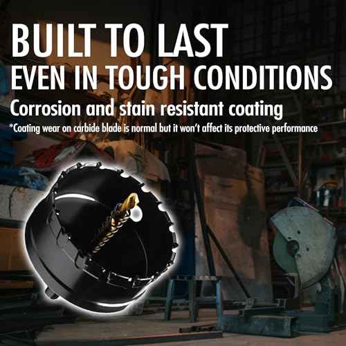 1" Tungsten Carbide Tipped Hole Saw Drill Bit for Hard Metal, 25.4mm Hole Cutter for Sheet Metal, Stainless Steel, Iron, Wood, Plastic