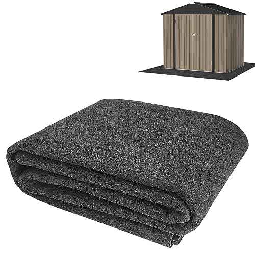 8x6.2 FT Outdoor Storage Shed Mat-Waterproof Dustproof Outdoor Carport Mat- Backing Prevents Liquid Penetration£¬Anti-Slip Patio Furniture Floor Mat for Protect Storage Shed Floor£¬Grey