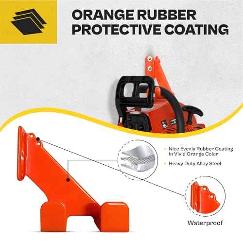 2 Pack Heavy Duty Chainsaw Wall Mount Holder ? Chainsaw Hanger Rack for Garage Organization ? 150lbs Capacity, Anti-Scratch Pads, 10 Gauge Steel, Storage for Chainsaw Accessories and Tools