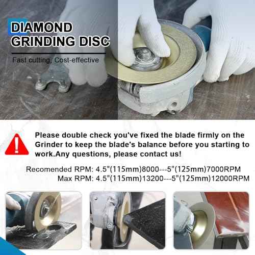 Diamond Grinding Cup Wheel 4-1/2 Inch - 115mm Diamond Cutting Disc for Dekton Porcelain Tile Ceramic Granite Marble Grinding Disc Fits 7/8-5/8 Inch Arbor 2pcs