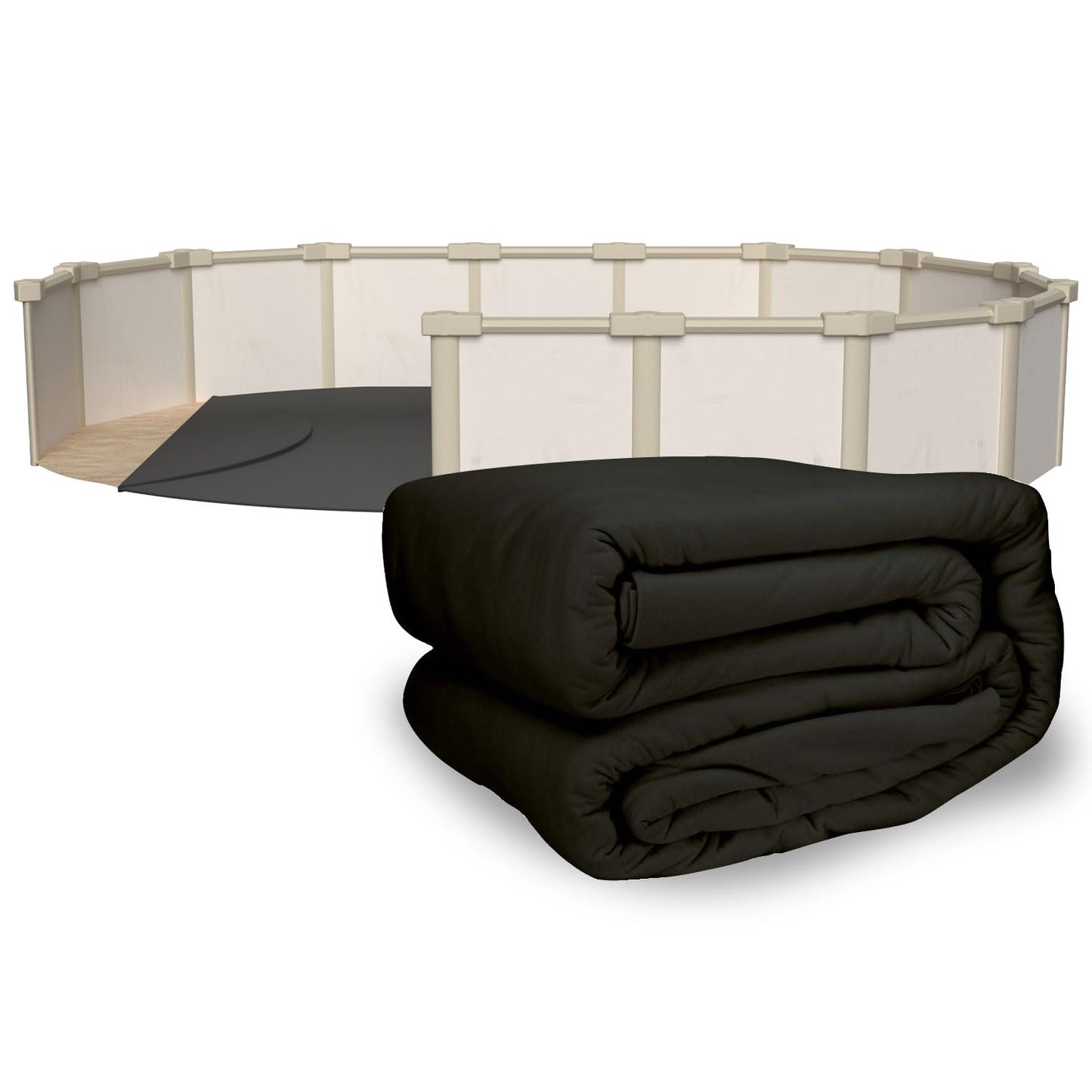 Rhino Pad 12 ft x 24 ft Oval Pool Liner Pad for Above Ground Pools | Durable Puncture Resistant Mat | Effortless to Install | Strong Eco-Friendly Padding | Extends Life of Swimming Pool Liners