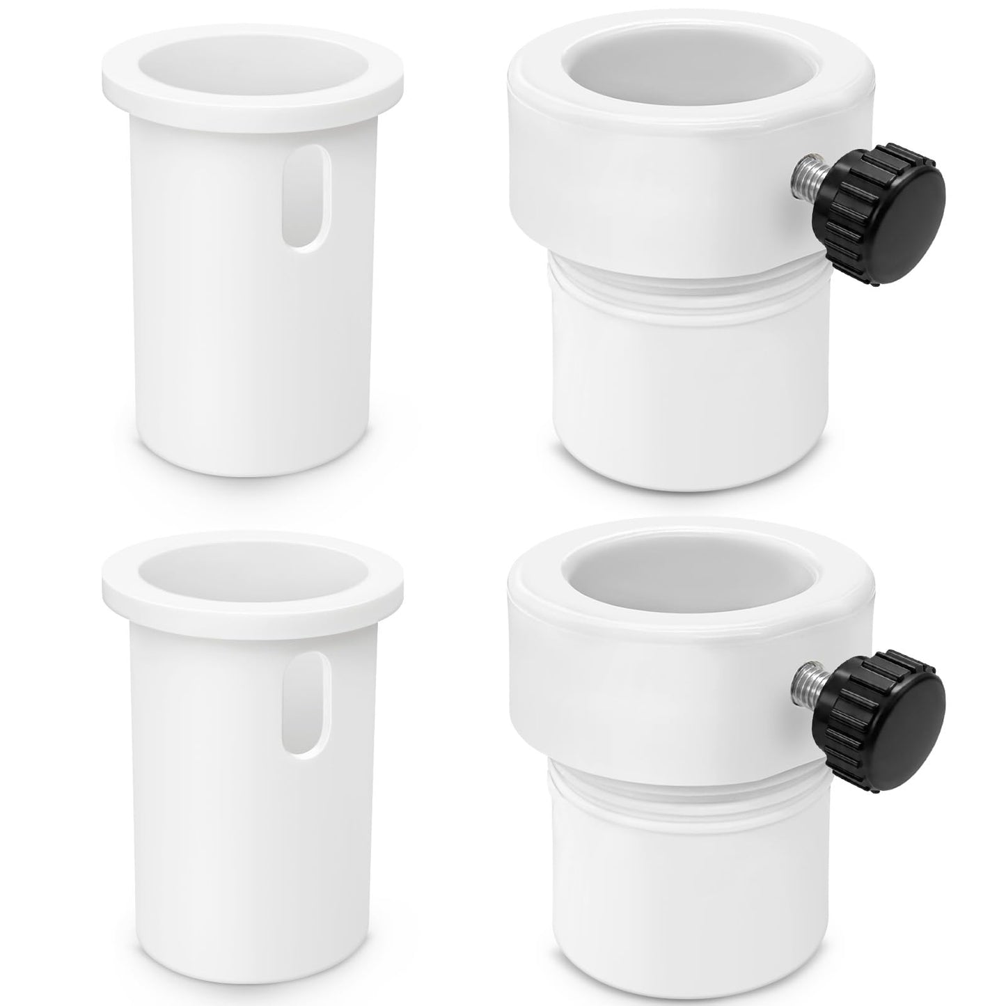 lodfGL Upgraded Pool Umbrella Pole Stabilizer Sleeve Adapter - Fit 1.5" & 1.35" Umbrellas for Waterways & AquaStar Single-Threaded Pool Deck Sleeves, Reduces Movement, White PC+ABS, 2Pack