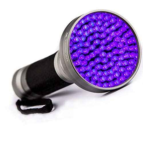 Powerful LED Ultraviolet Black Light Flashlight, Detects Bed Bugs, Insects, Scorpions, Diamonds, Automotive Leaks, Pet Stains, Toxic Mold. Great for Campers, Night Fishing.