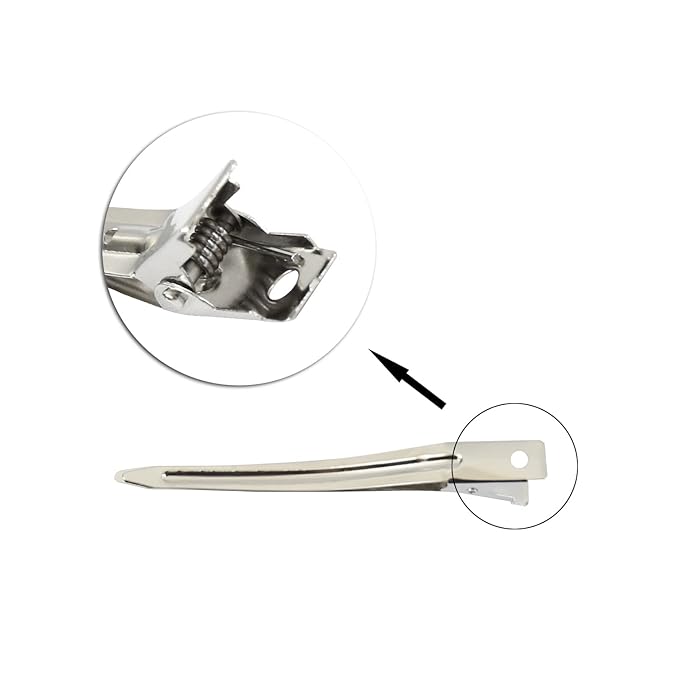 30 Pieces Metal Hair Clips Duck Billed Hair Clips Alligator Curl Clips for DIY Bow, Hair Accessories for Women Styling