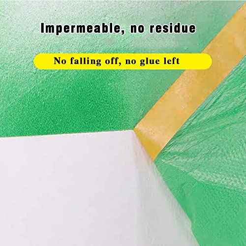 Masking Film Masking Plastic Film Pre-Folded Hand Masker Film for Painting & Automotive Plastic Masking Film Overspray Protection (3.6 Feet x 65 Feet, 3 Rolls)