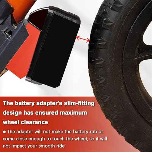 Battery Adapter for Stacyc 12" and 16" Fit for Mil.Waukee 18v Batteries, Double The Battery Life, Easy Installation