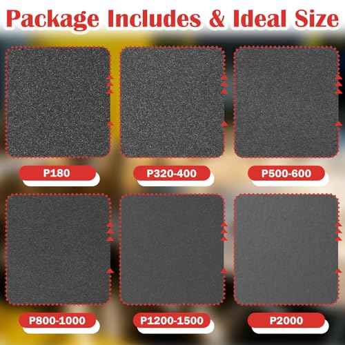 18 Pcs 180-2000 Grit Sanding Sponge Set with Gloves, COITEK 3 x 4 Inch Soft Foam Hand Sander Block Wet Dry Sandpaper, Sanding Sponges Assortment Pads for Polishing Model Drywall Metal Wood Furniture