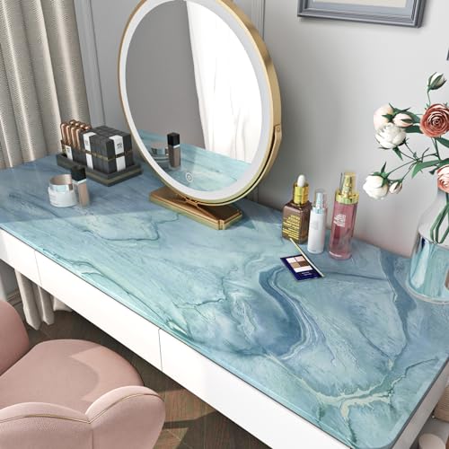 FunStick Thick Blue Liquid Marble Contact Paper for Countertops Waterproof Blue Marble Wallpaper Peel and Stick Countertops for Kitchen Bathroom Removable Marble Wall Paper for Cabinets Desk 15.8"x80"