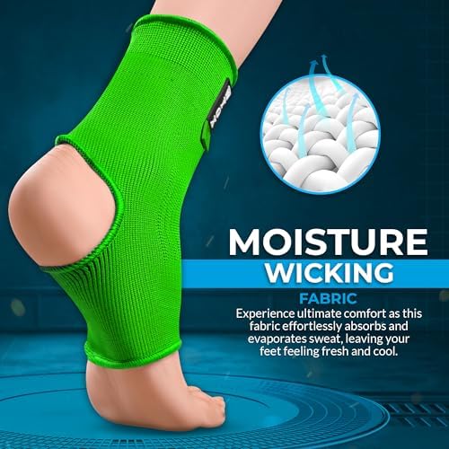 WYOX Ankle Compression Sleeve Support Brace for Men & Women, Running, Gym, Basketball, Cycling, Martial Arts, Kickboxing & Sports Stabilizer Compression Ankle Socks for Training & Recovery