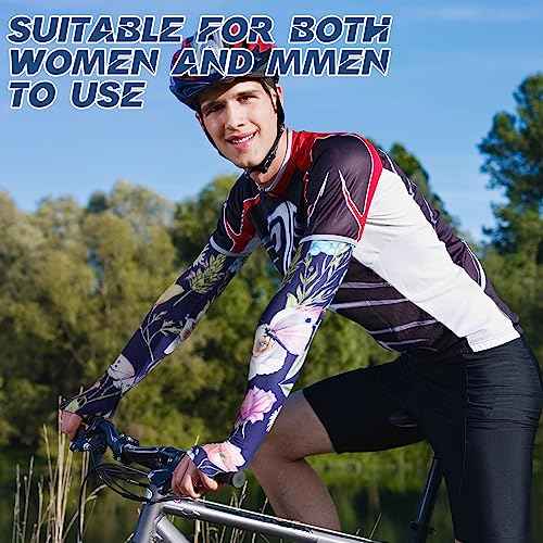 12 Pairs Women Farmers Sleeves UV Sun Protection Arm Sleeves for Cooling Cover Gardening Sports 21inch