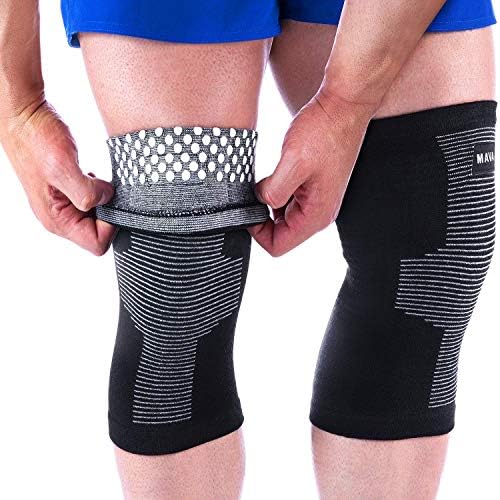 MAVA Knee Support for Women and Men: Reflexology Knee Brace, Joint Comfort, Swelling & Comfort. Non-Slip Design and Enhanced Circulation