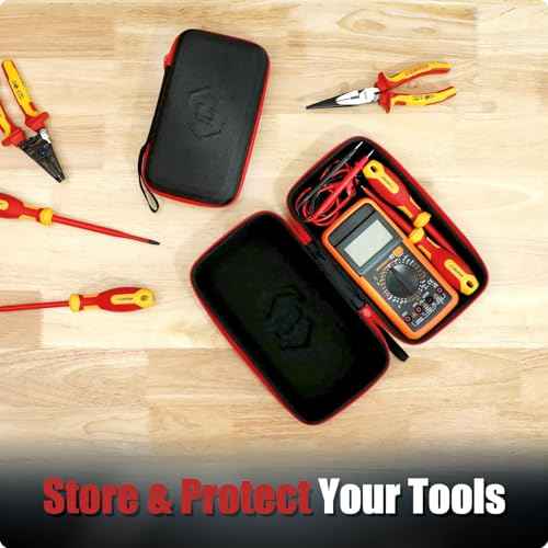 2 PCS Protective Hard Tool Case Set, Portable Carrying Storage Cases for Multimeters, Meters, Tools & Accessories