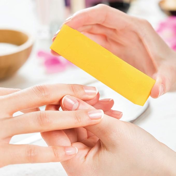 ForPro Professional Collection Ultra Gold Buffing Block, 240 Grit, Four-Sided Manicure & Pedicure Nail Buffer, 3.75" L x 1" W x 1" H, 20-Count